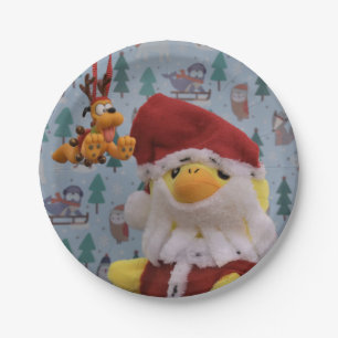 Pato Danny Papai Noel.   Pratos de Papel