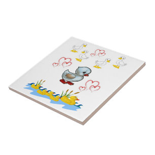 Pato de Azulejo cerâmico