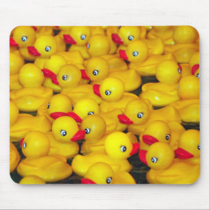 Pato de borracha amarelo mousepad hora do banho