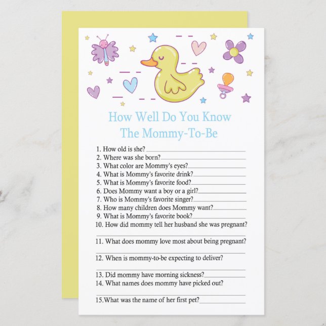 Pato de borracha Como você conhece bem o jogo do c (Frente/Verso)