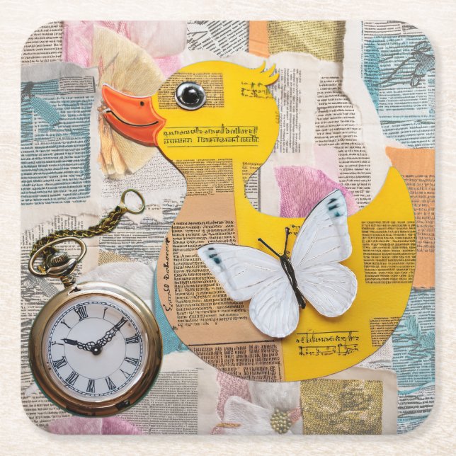 Pato de Papel Porta-Copos (Frente)