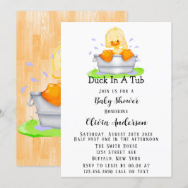 Pato em uma banheira Qualquer convite para Chá de 