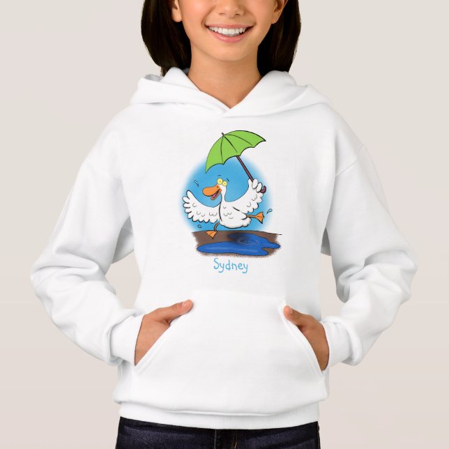 Pato engraçado com desenho animado de dança de gua (Frente)
