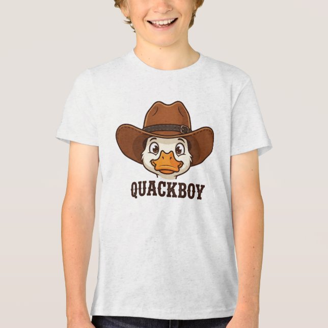Pato Engraçado Pun Western Cowboy (Frente)