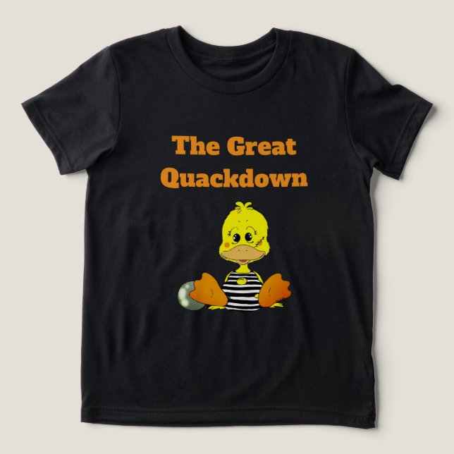 Pato Prisioneiro Engraçado O Grande Quackdown (Design frontal)