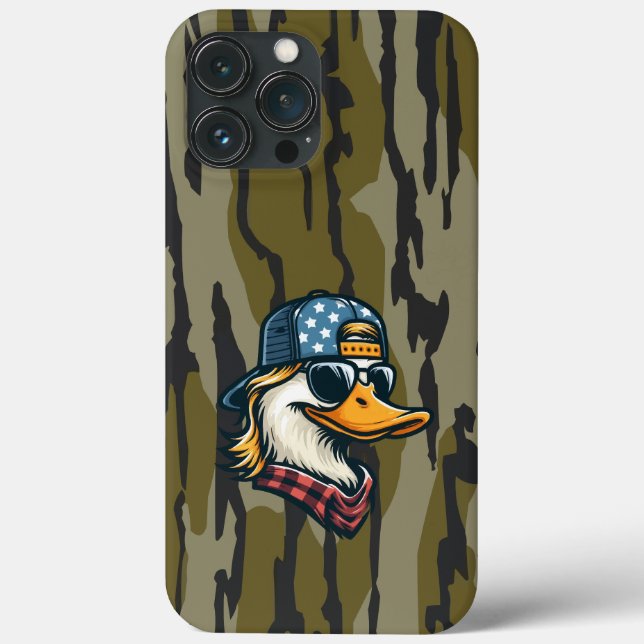 Pato Vermelho Pato de Bottomland Camo Caça Cabelo  (Verso)