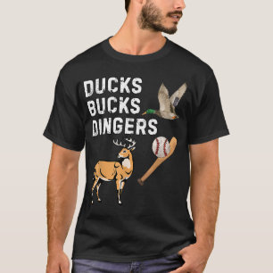 Patos Bucks E Dingers Camisa Engraçada de Caça e B