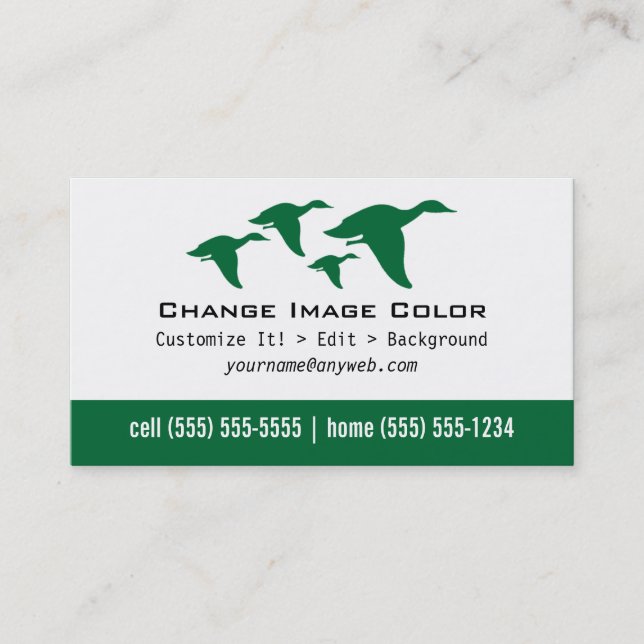 Patos - cartão de assunto pessoal (Frente)