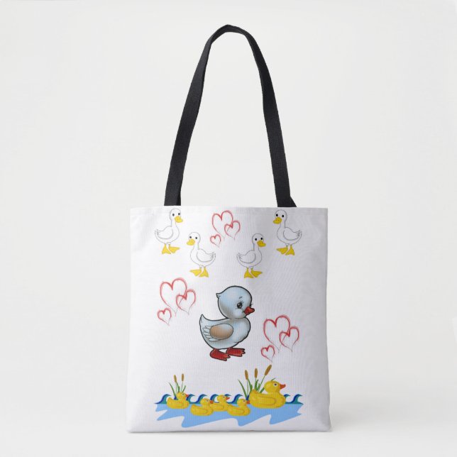 Patos com saco de tote (Frente)