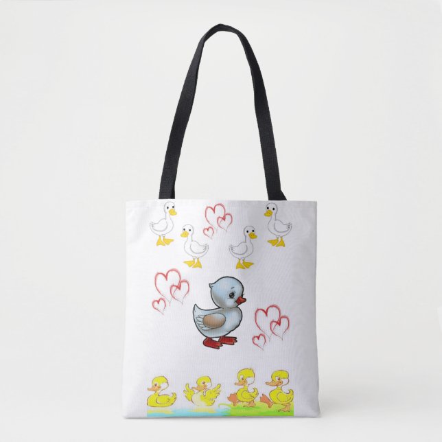 Patos com saco de tote (Frente)