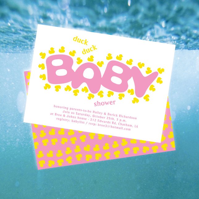 Patos de Borracha Convite para Chá de fraldas Pato (Criador carregado)