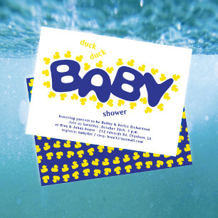 Patos de Borracha Convite para Chá de fraldas Pato