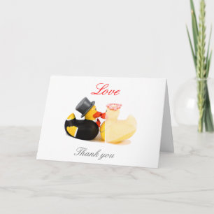 Patos de casamento ... cartão de agradecimento