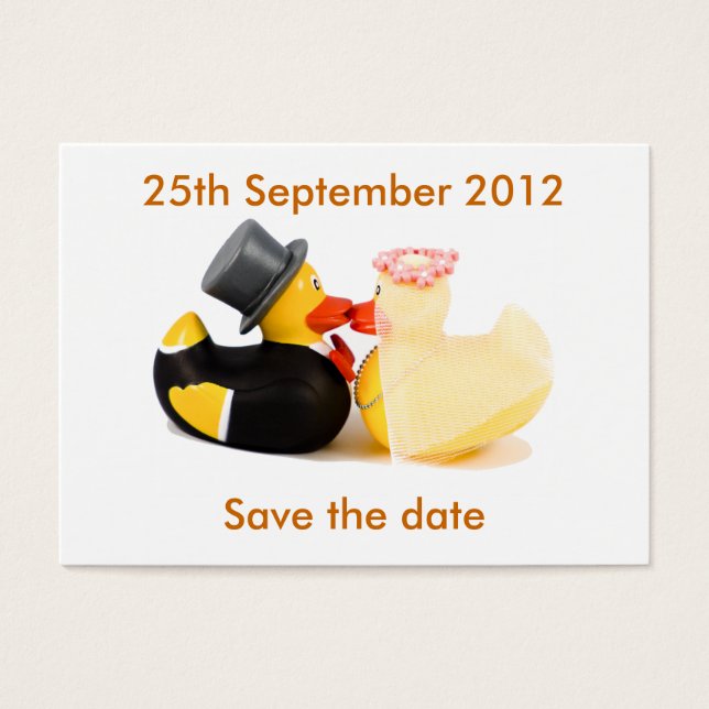 Patos de casamento ... Salve o calendário de datas (Frente)