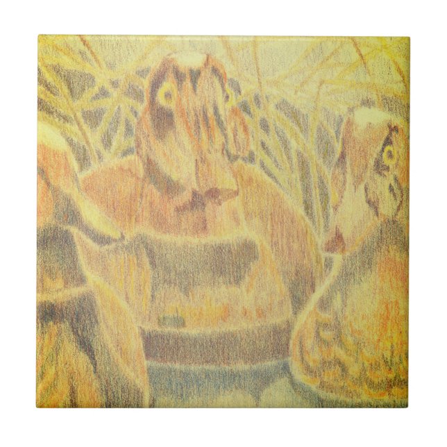 Patos de madeira na água (Frente)