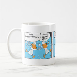 Patos e caneca engraçados dos desenhos animados