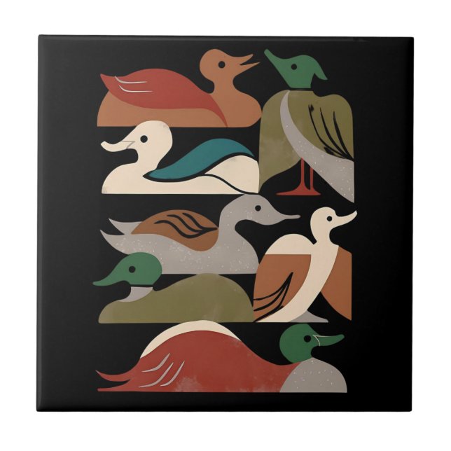 Patos Em Fila (Preto) (Frente)
