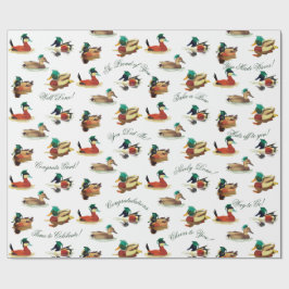 Patos em Toques de Papel de Embrulho de Formatura