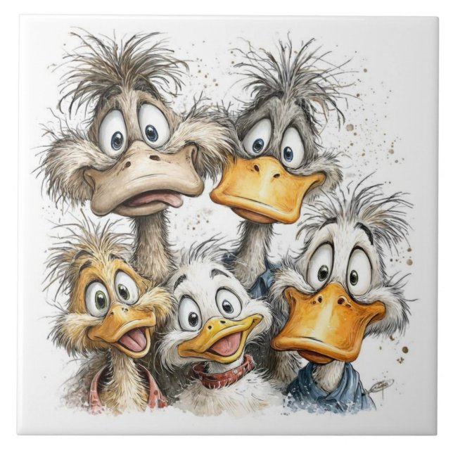 Patos engraçados e excêntricos (Frente)