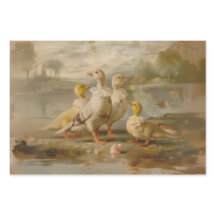 Patos - Estilo de Pintura de Óleo Moldando Papel-p