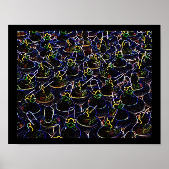 Patos Legal De Borracha Luminosos Com Impressão de (Frente)