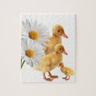 Patos - Quebra-cabeça de serra-de-vidro decorativo