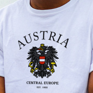 Patrimônio Austríaco com Camisa de Bandeira da Áus