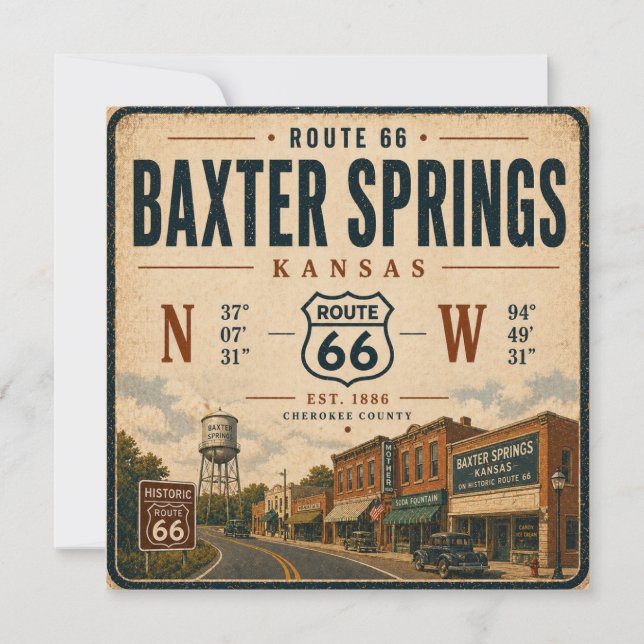 Patrimônio da Estrada Baxter Springs Vintage (Frente)