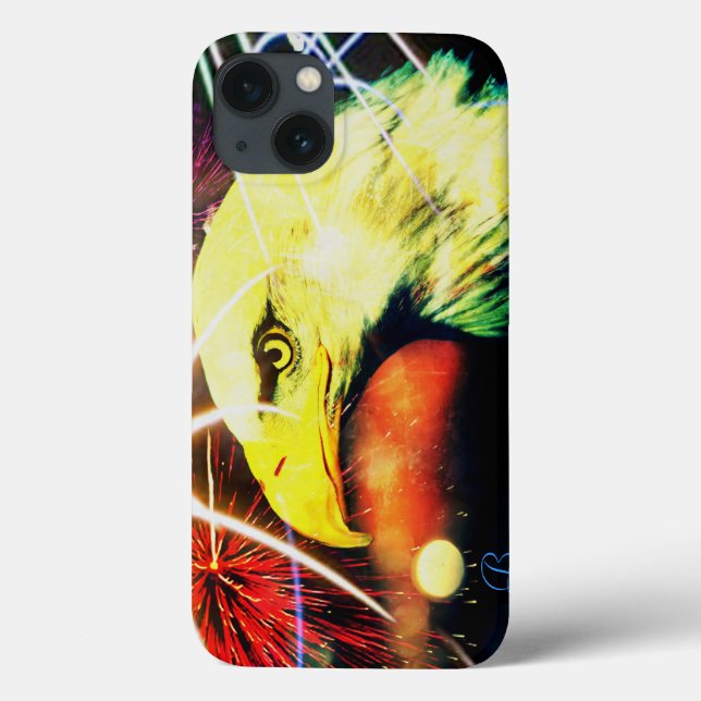 Patriot Bald Eagle Fireworks iPad Air Case (Verso)
