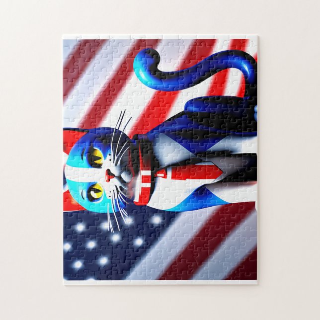 Patriot Cat Quebra-cabeça (Vertical)