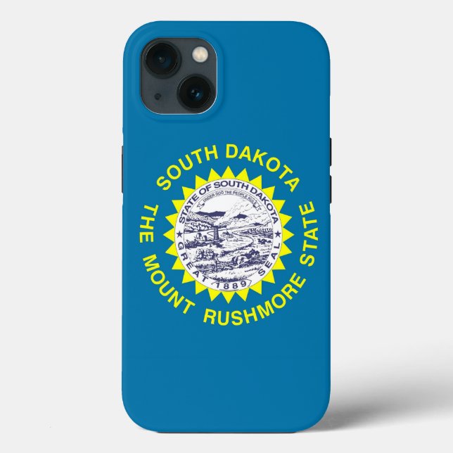 Patriotic Apple Case-Mate, bandeira de Dakota do S (Verso)