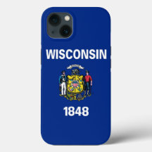 Patriotic Apple Case-Mate, bandeira de Wisconsin