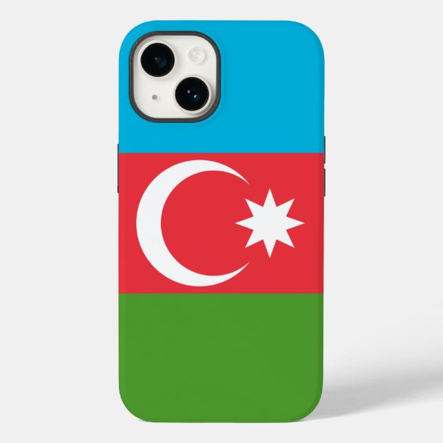 Patriotic Apple Case-Mate, bandeira do Azerbaijão (Verso)