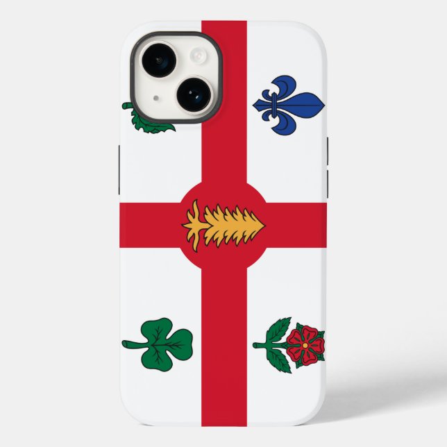 Patriotic Apple Case-Mate, Montreal flag (Verso)