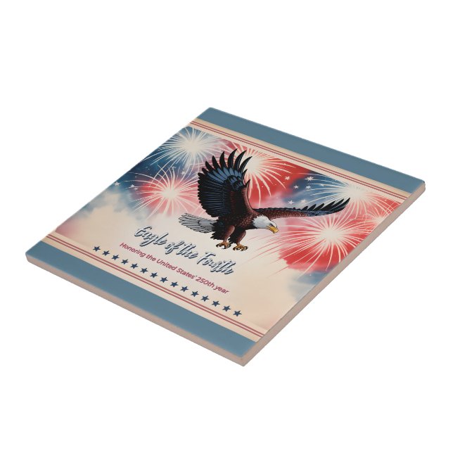 Patriotic Eagle Fireworks 1776–2026 US Keepsake (Lateral)