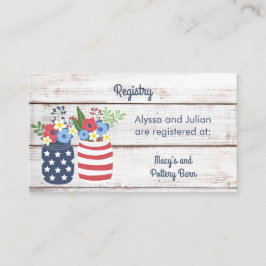 Patriotic Love II Quarto de julho Cartão de Regist