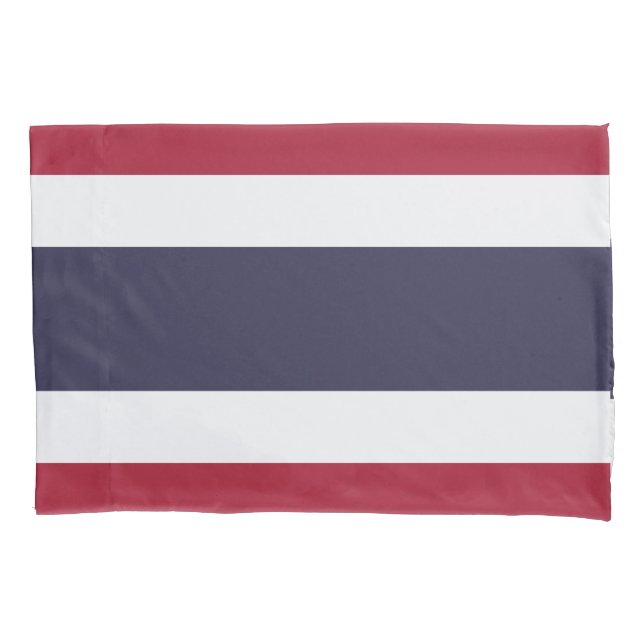 Patriotic Single Pillowcase with flag of Thailand (Frente)