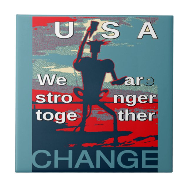 Patriotic USA Hope Graphic Art Impressão Design (Frente)