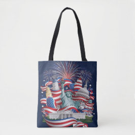 Patriotic USA Tote Bag – Double-Sided American Fla