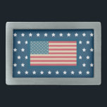 Patriótica American Flag Stars Belt Buckle Gift<br><div class="desc">O design é da arte original.</div>