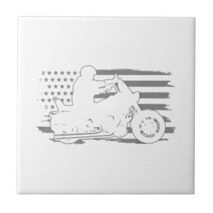 Patriótica Motorcycle Vintage American Flag Biker