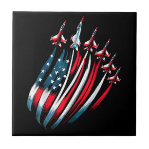 Patriótica USA Flag Fighter Jets Boys 4 de julho