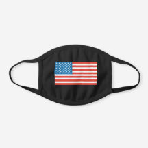 Patriótico Americano Flag Negro