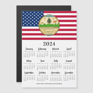 Patriótico de Bandeira Americano Seu Calendário 