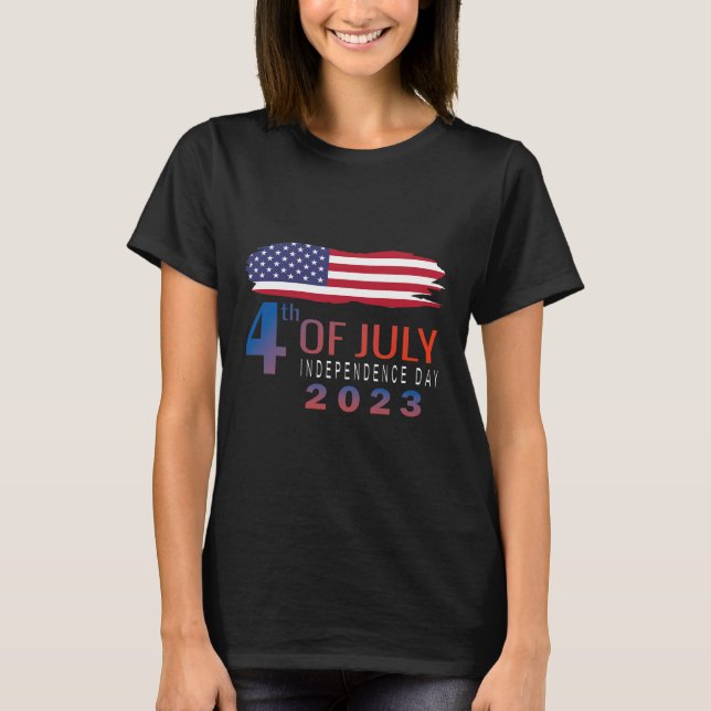 Patriótico do Dia da Independência do Camisa 4 De  (Frente)