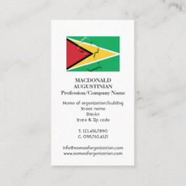 Patriótico | GUYANA FLAG | Cartão de visita de Fot
