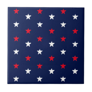 Patriótico marinho Vermelho - estrelas azul 4 de 