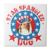 Patriótico Shetland Sheepdog