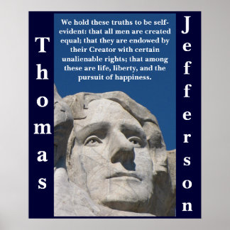 Patriótico Thomas Jefferson Poster