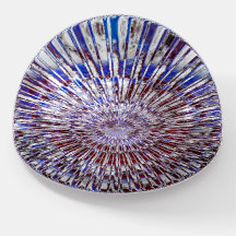 Patriótico Vermelho Branco e Azul Caleidoscópico E